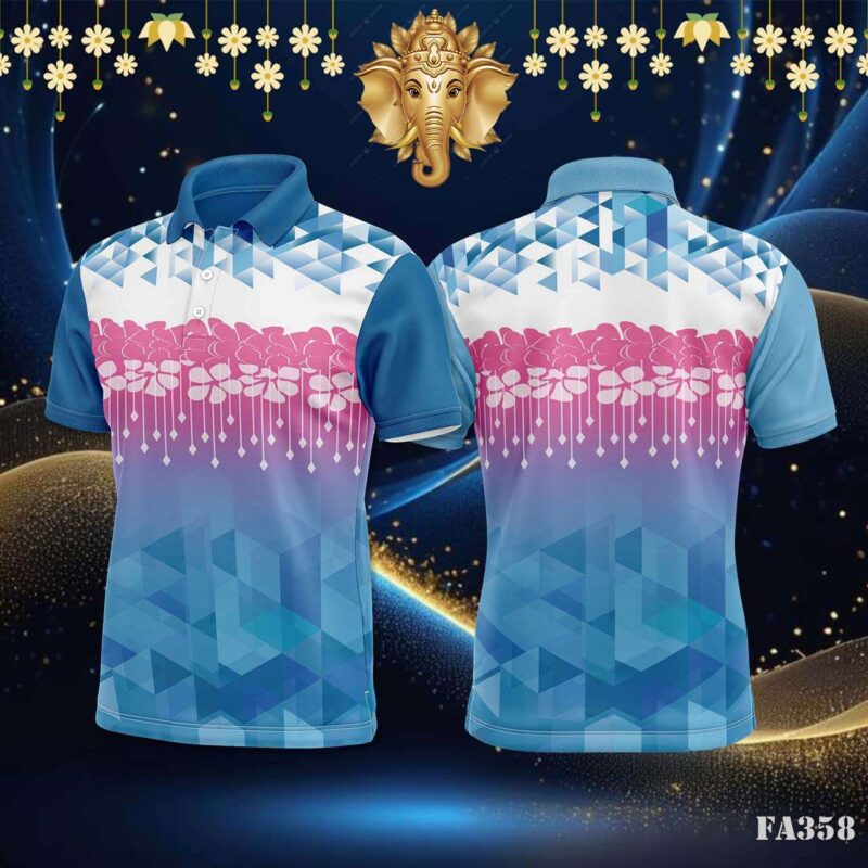 Abstract Floral Geometric Jersey Design.