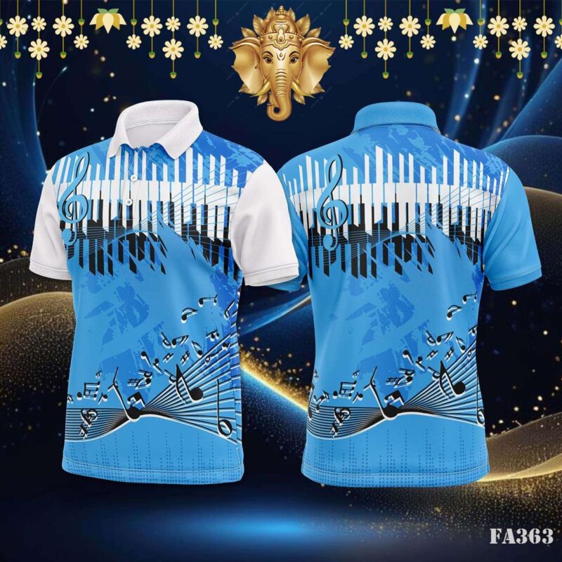 Piano Keys Music Notes Jersey Design.