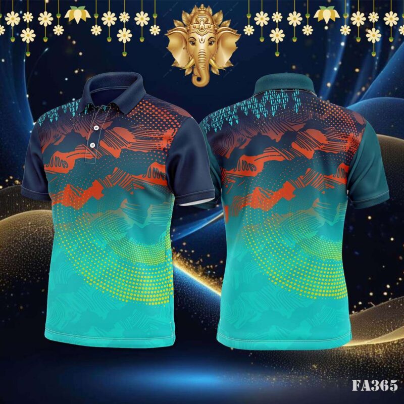 Abstract Gradient Halftone Grunge Jersey Design.