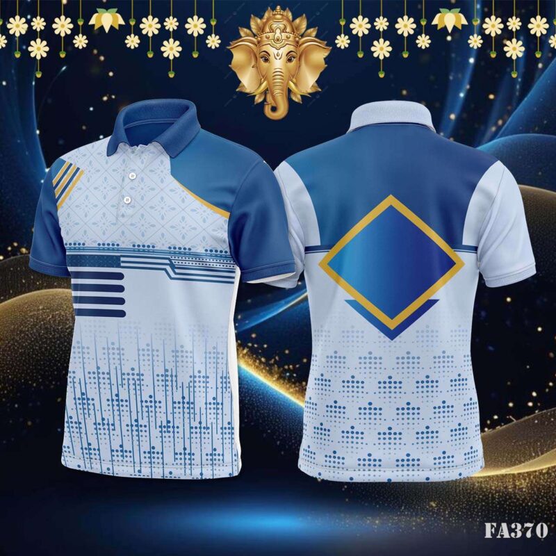 Digital Blue Flow Abstract Jersey Design.