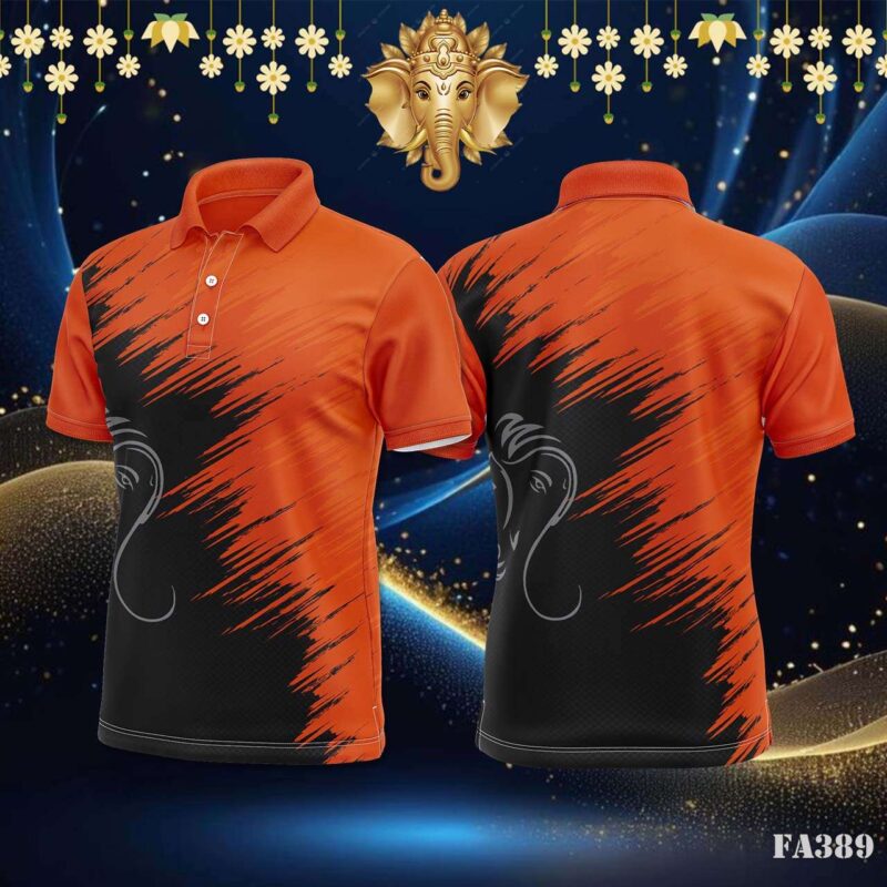 Ganesha Outline Brush Stroke Jersey Design.