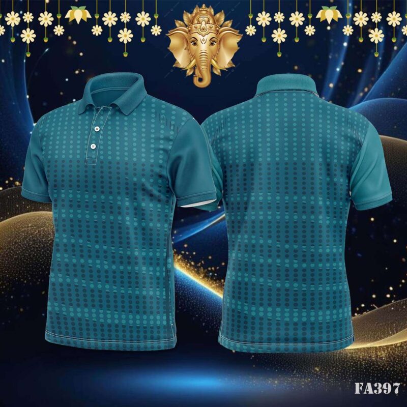Dot Matrix Teal Sportswear Jersey Design.