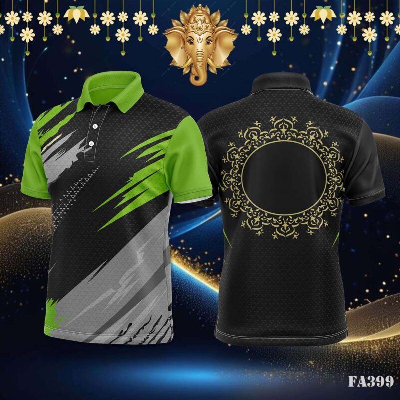 Neon Green and Gray Paint Stroke Jersey Design.