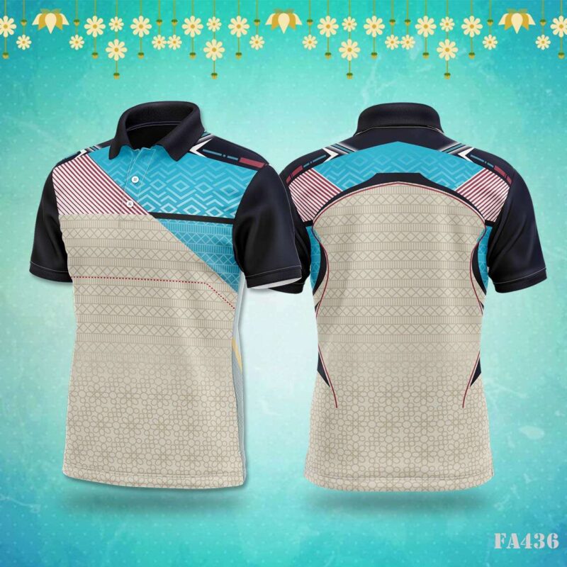 Abstract Geometric Tribal Sportswear Jersey Design.