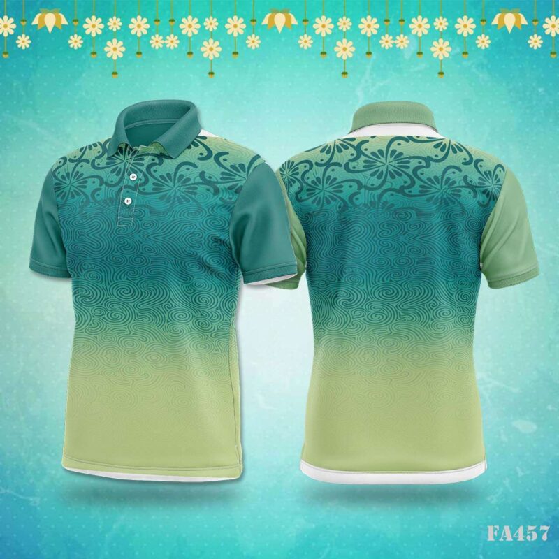 Blue Geometric Halftone Tribal Jersey Design.