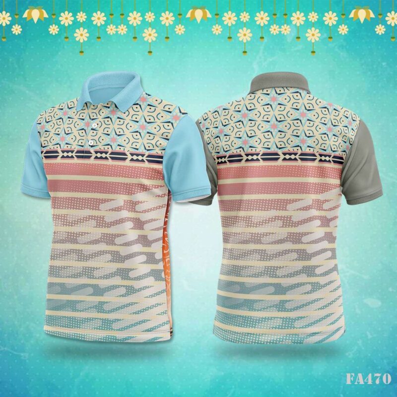 Brown Floral Spike Tribal Jersey Design.