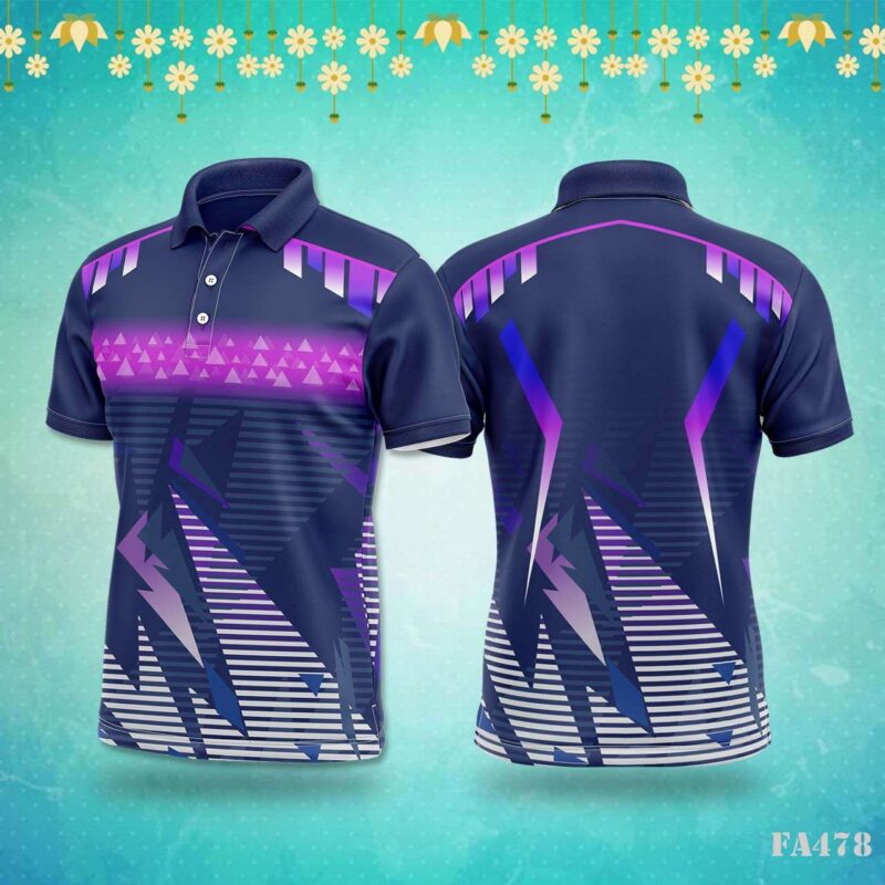 Purple & Blue Abstract Festival Jersey Design