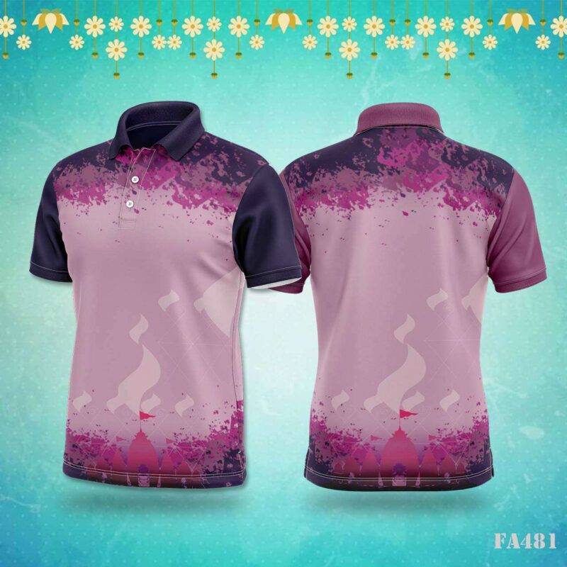 Pink & Purple Temple Theme Festival Jersey Design