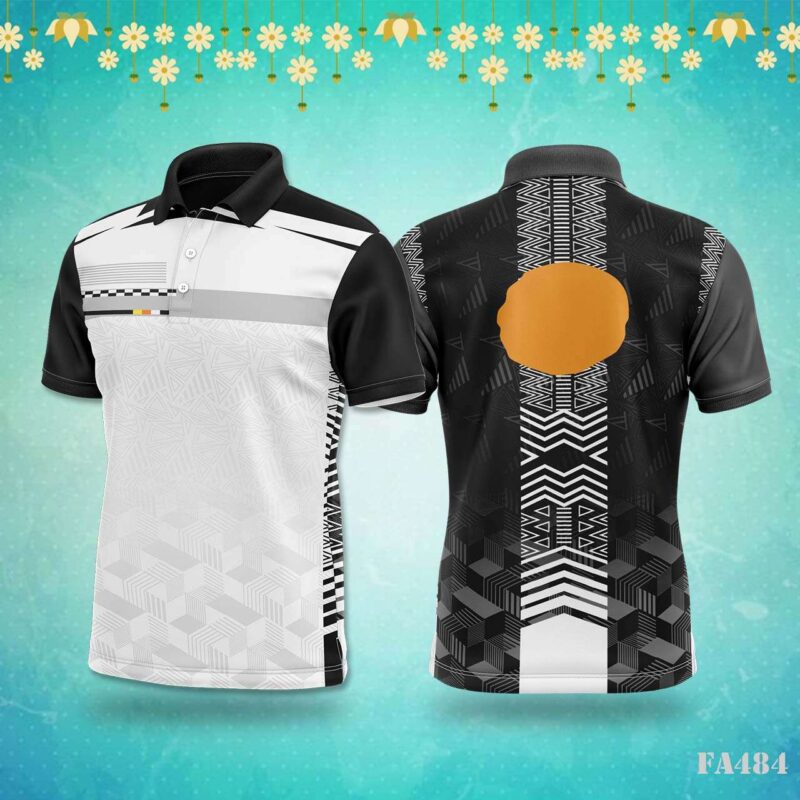 Black & White Geometric Festival Jersey Design