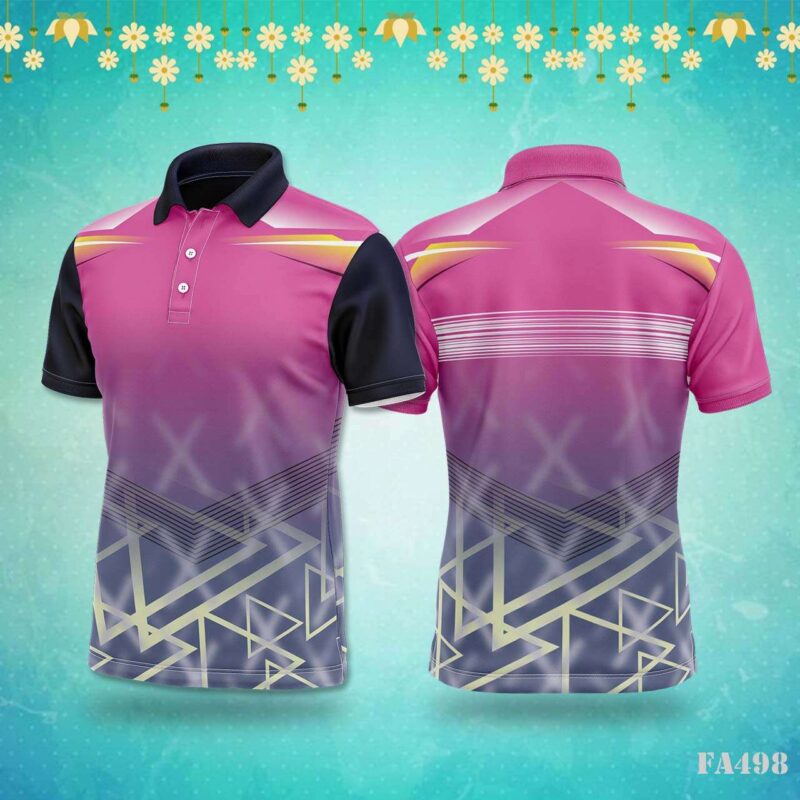 Pink & Purple Geometric Gradient Festival Jersey Design