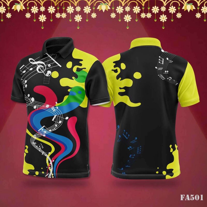 Colorful Music Notes Festival Jersey