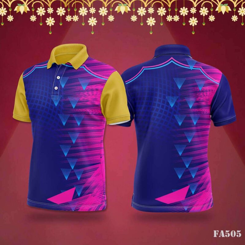 Pink & Blue Abstract Sports Jersey