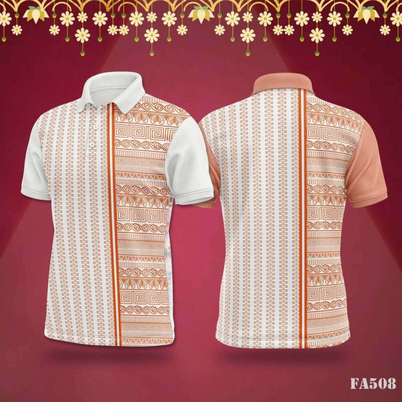 Orange & Blue Tribal Stripe Jersey