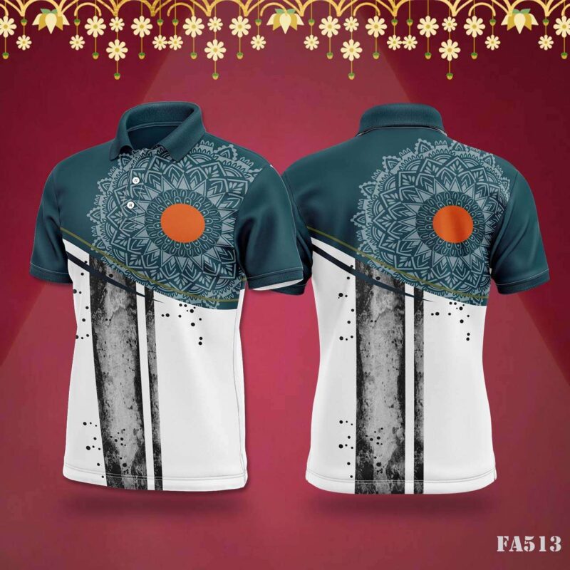 Teal Mandala Abstract Festival Jersey