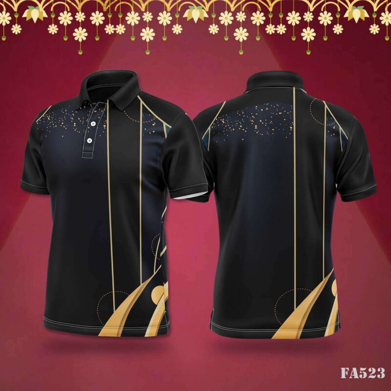 Dark & Gold Elegant Jersey with Festival Vibes