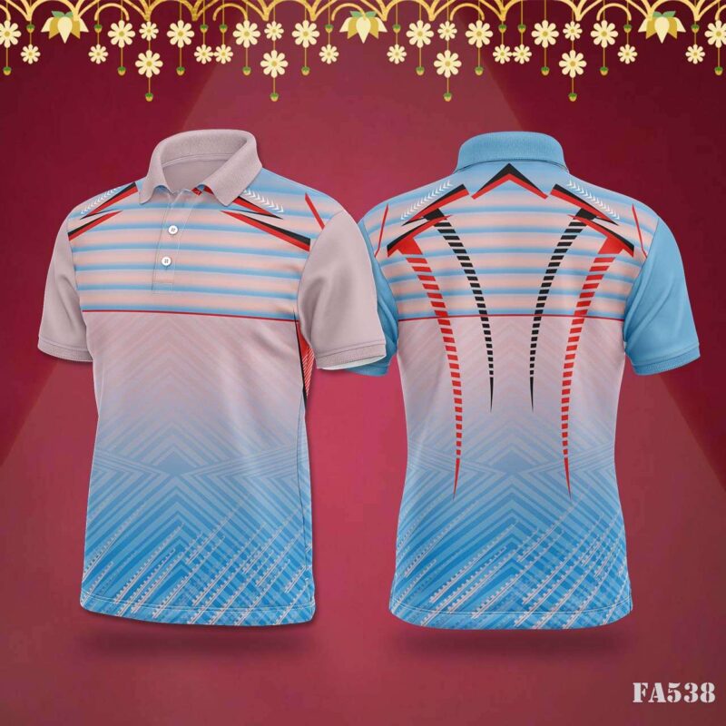 Teal & White Feather Pattern Jersey with Festival Vibes