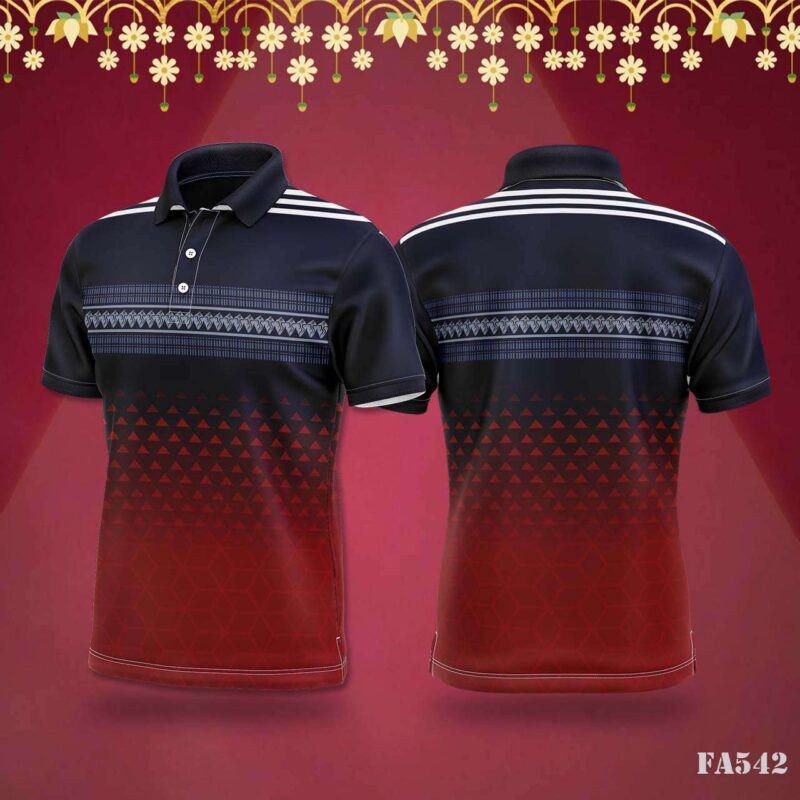 Blue Swirl & Hexagon Jersey with Festival Vibes