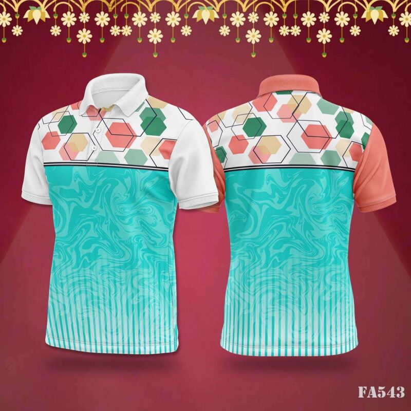 Blue & Yellow Abstract Jersey with Festival Vibes