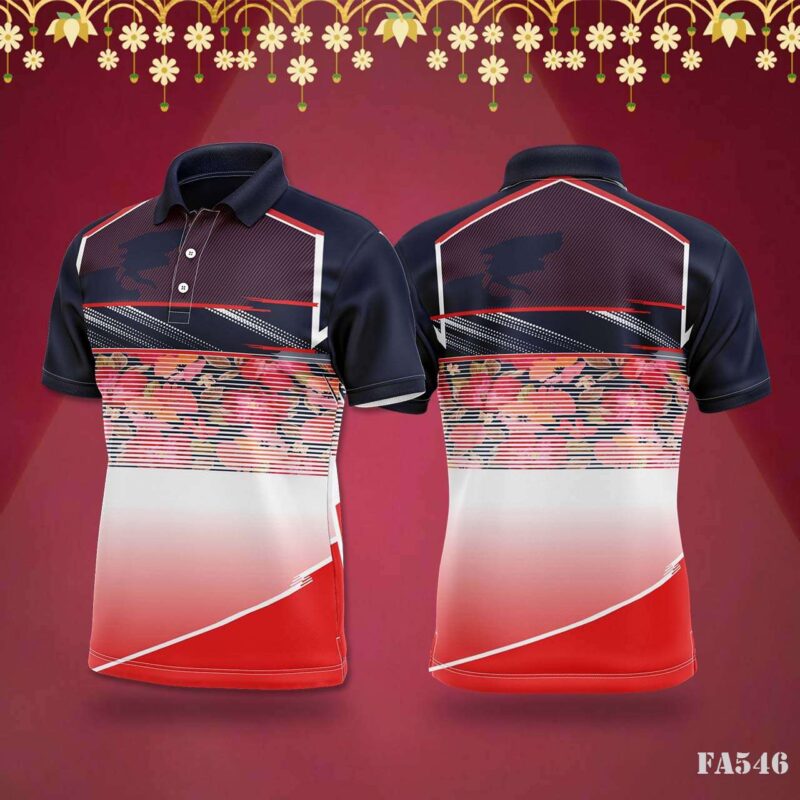 Orange & White Geometric Mandala Jersey with Festival Vibes