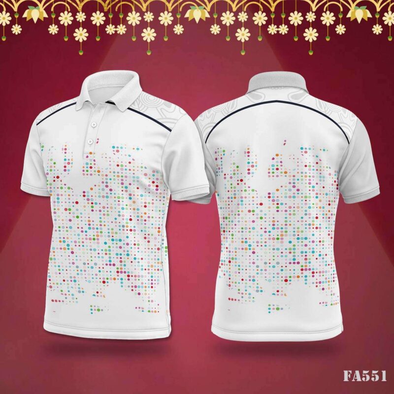 Light Blue & Orange Patterned Jersey with Festival Vibes