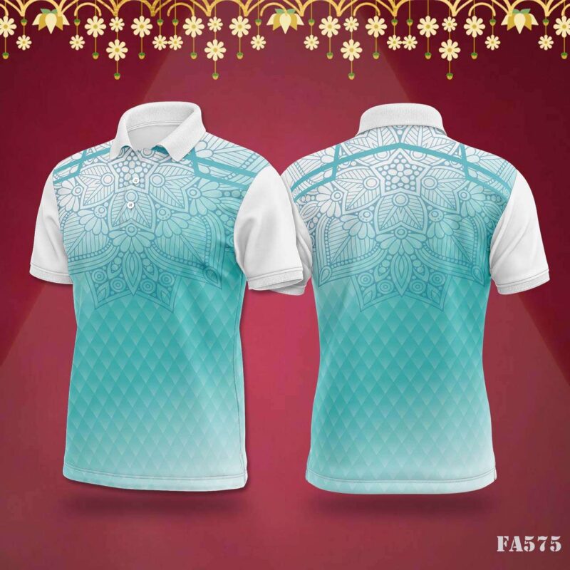 Mandala Fade Aqua Jersey