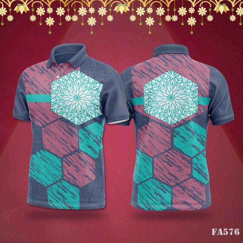 Grunge Hexagon Mandala Jersey