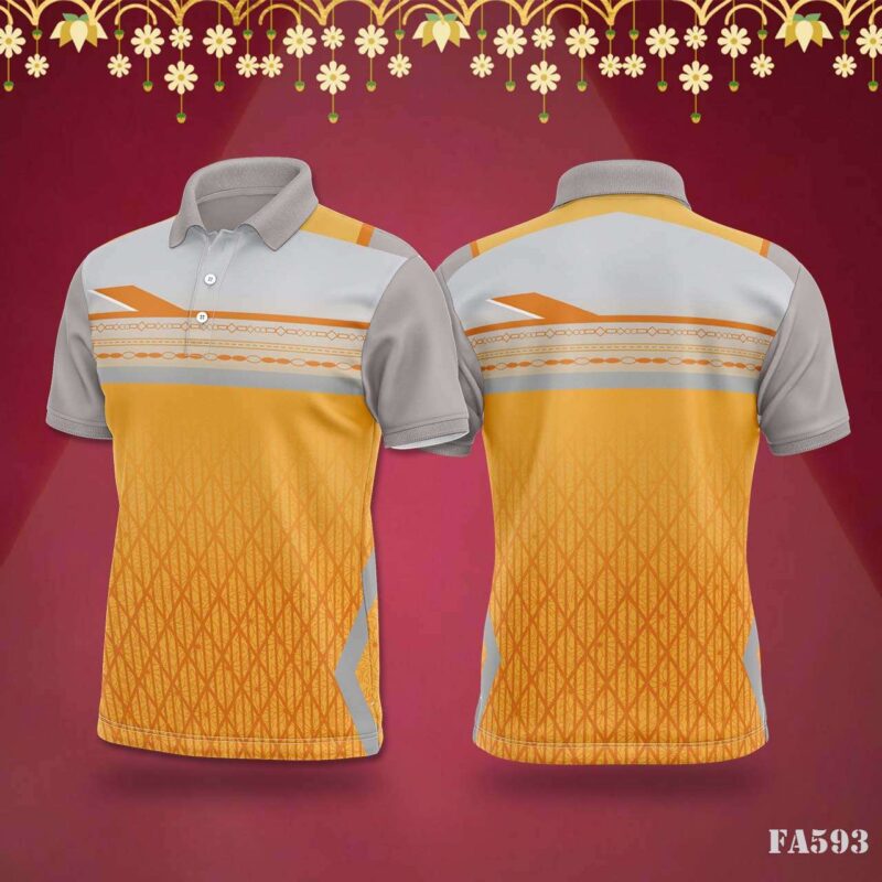 Orange Gradient Geo Jersey