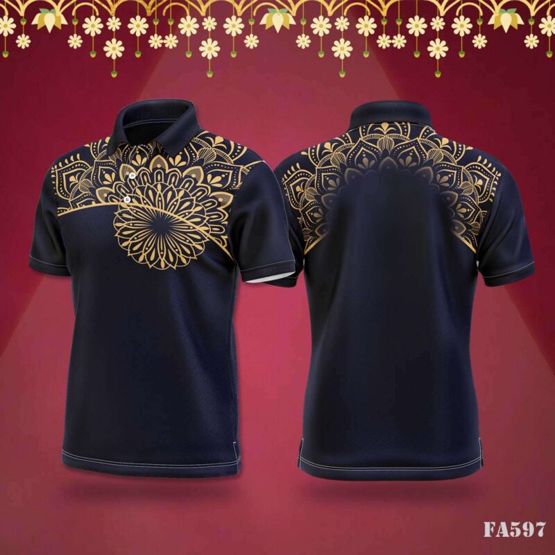 Golden Mandala Navy Jersey