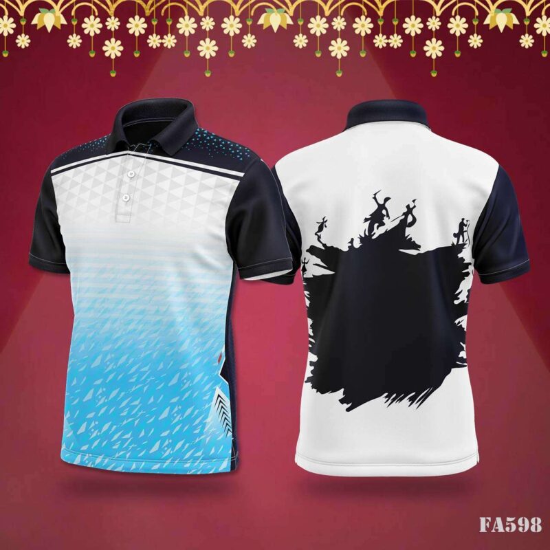 Abstract Ice Blue Jersey