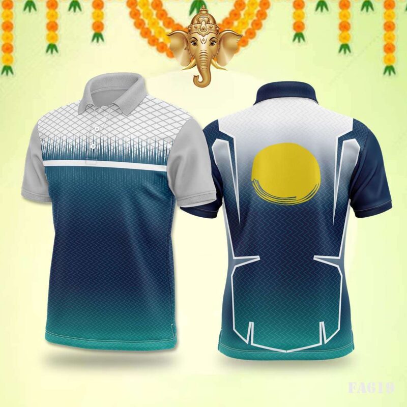 Blue Chevron Ombre Festival Jersey