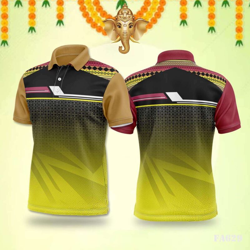 Geometric Yellow Tribal Festival Jersey
