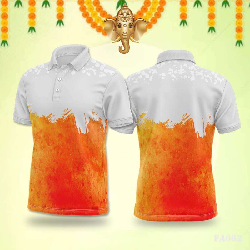 Festive Orange Watercolor Jersey Design