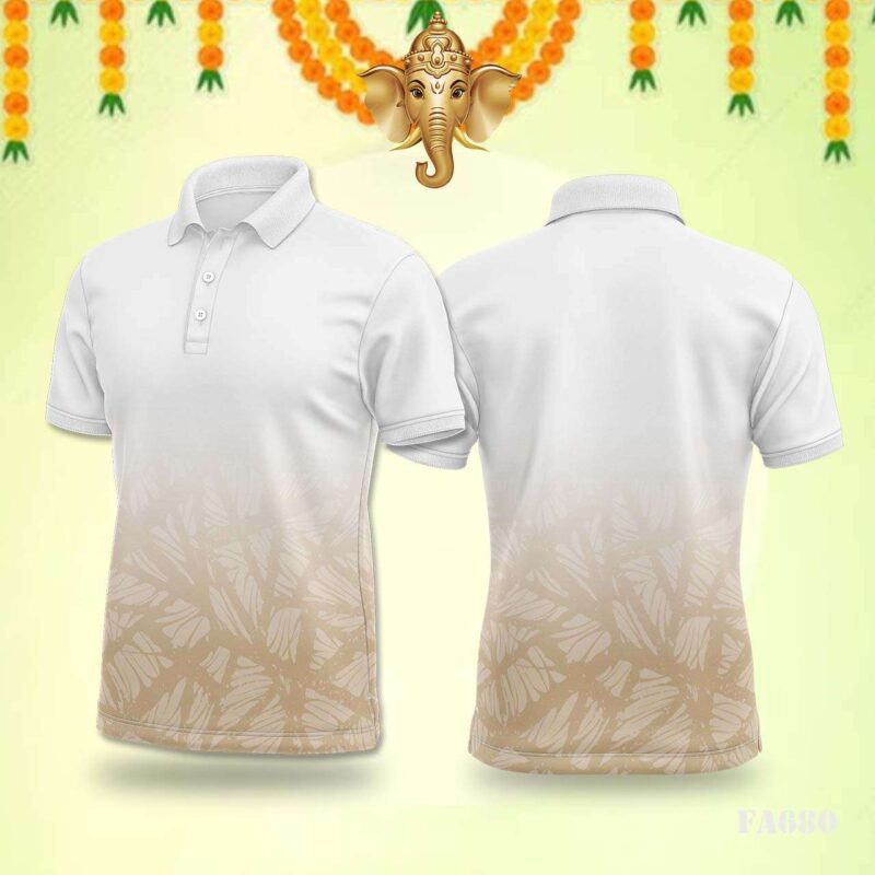 Subtle Beige Leaf Pattern Jersey