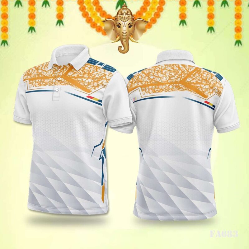 Vibrant Orange Tribal Pattern Jersey