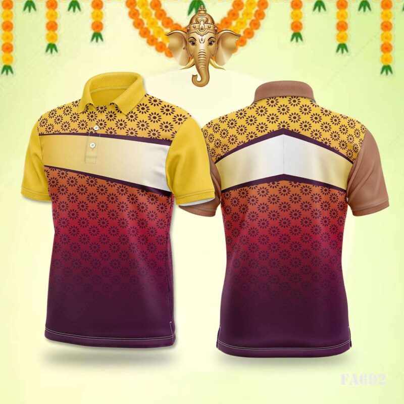 Vibrant Neckline & Hem Mandala Jersey