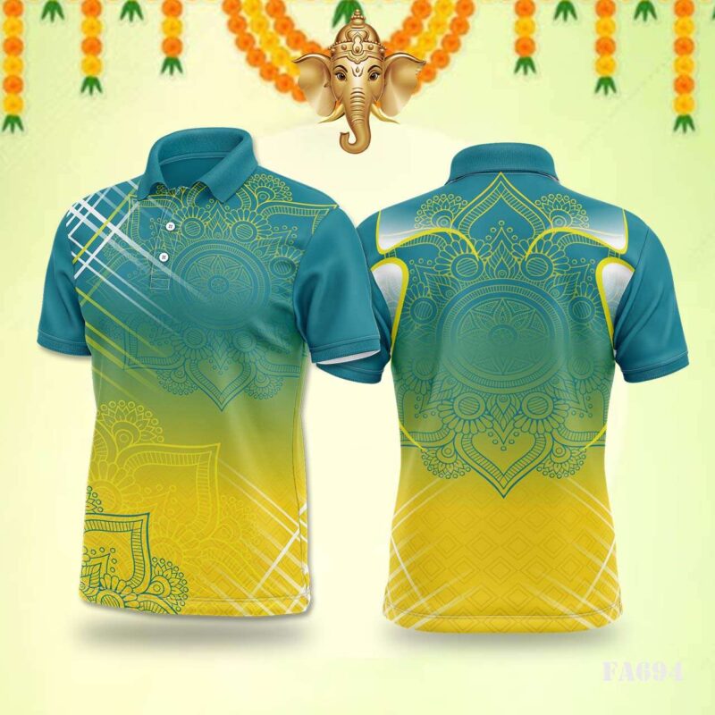 Orange Paisley & Geometric Jersey