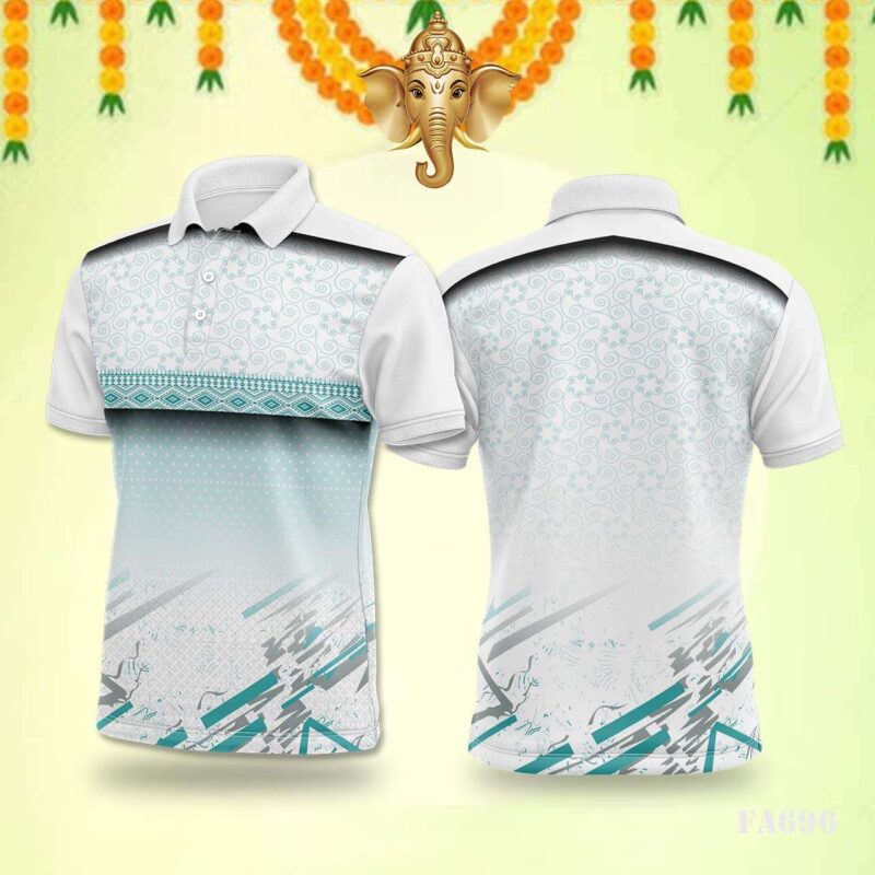 Blue & Yellow Zigzag Pattern Jersey