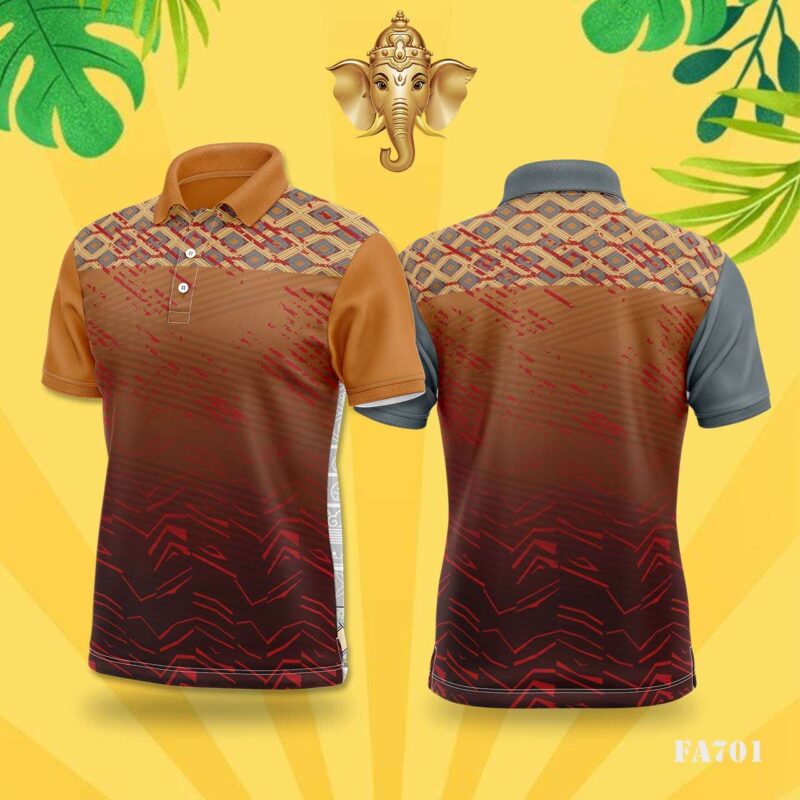 Rustic Orange & Red Grunge Festival Jersey Design