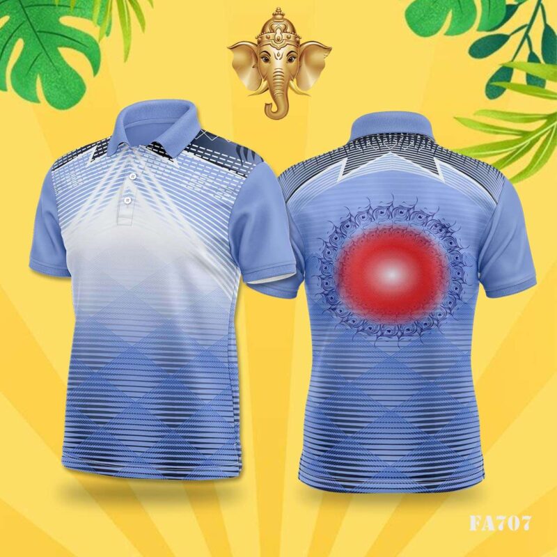 Blue & White Abstract Arrow Festival Jersey Design