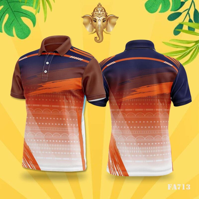 Orange & Blue Brushstroke Festival Jersey Design