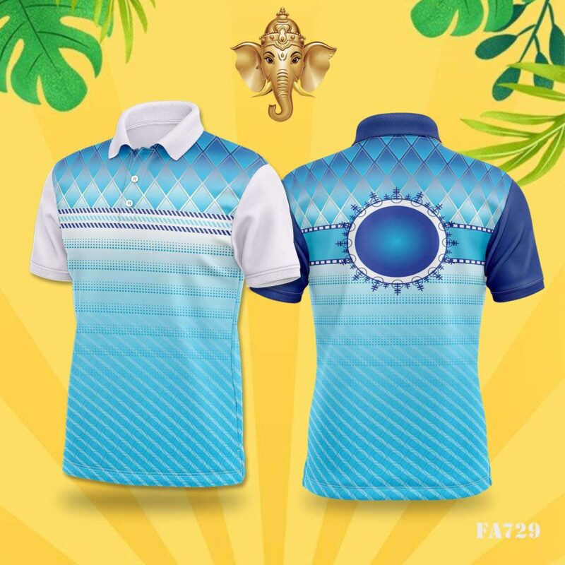 Blue & White Diamond Pattern Festival Jersey Design