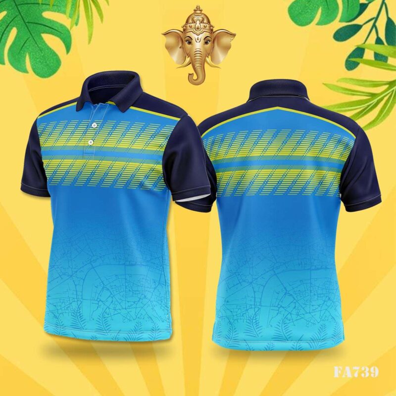 Blue & Yellow City Map Festival Jersey Design