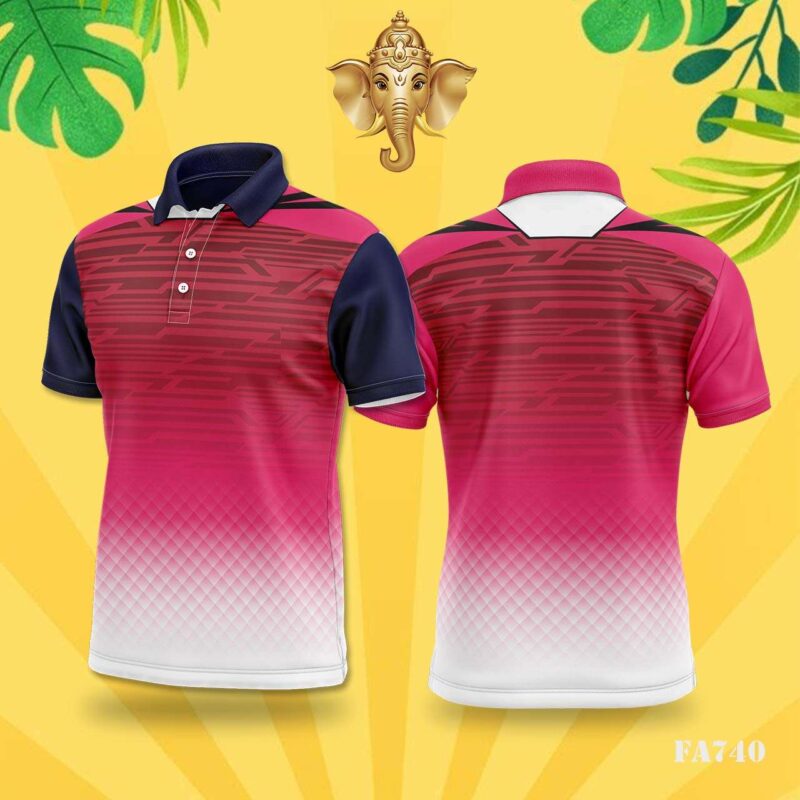 Pink & Red Abstract Geometric Festival Jersey Design