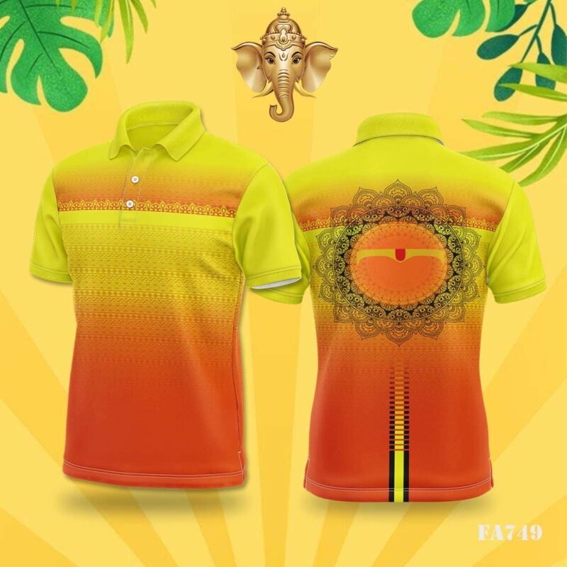 Yellow & Orange Geometric Festival Jersey Design