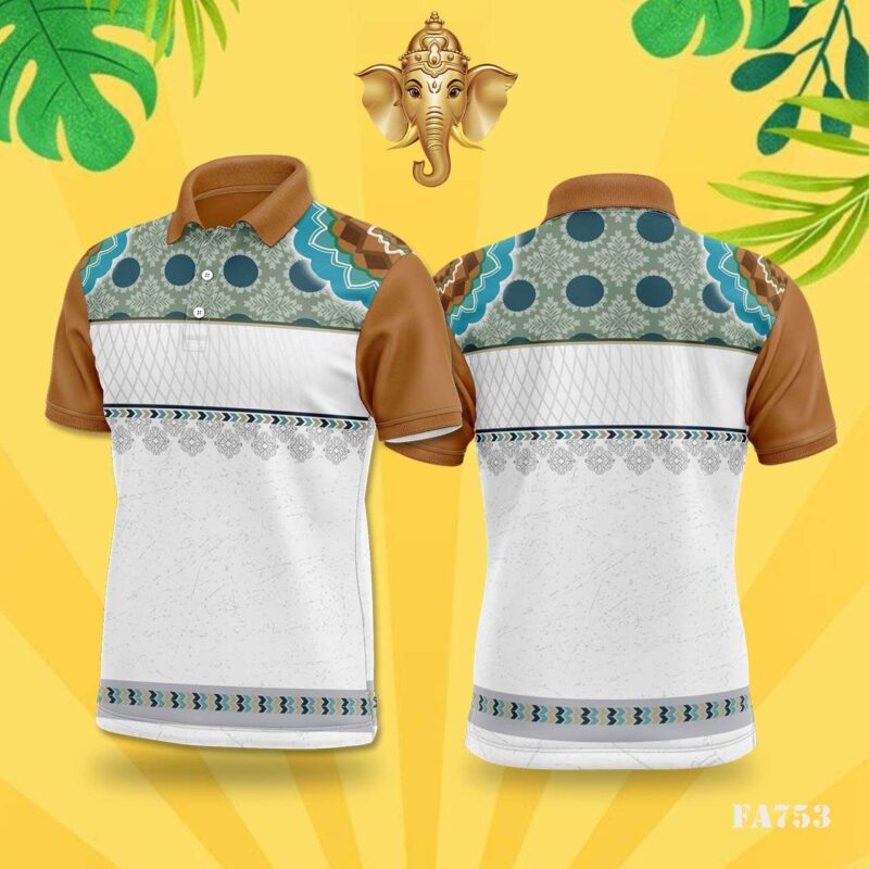 Pink & Blue Floral Abstract Festival Jersey Design