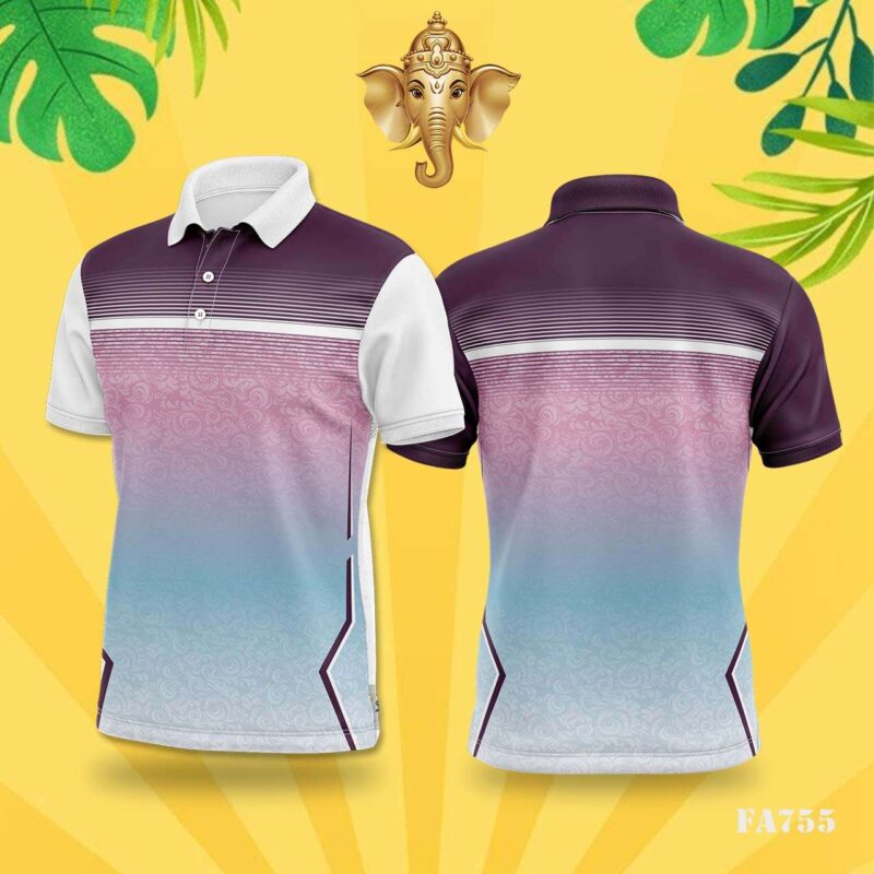 Pink & Blue Floral Abstract Festival Jersey Design