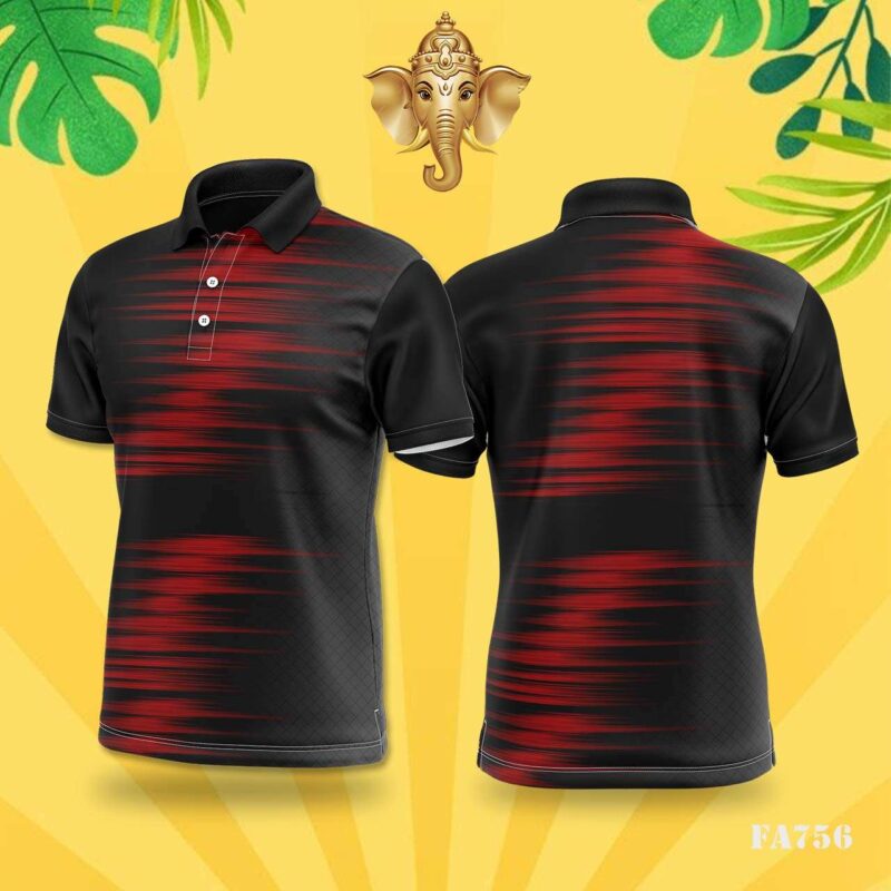 Red & Black Speed Lines Festival Jersey Design