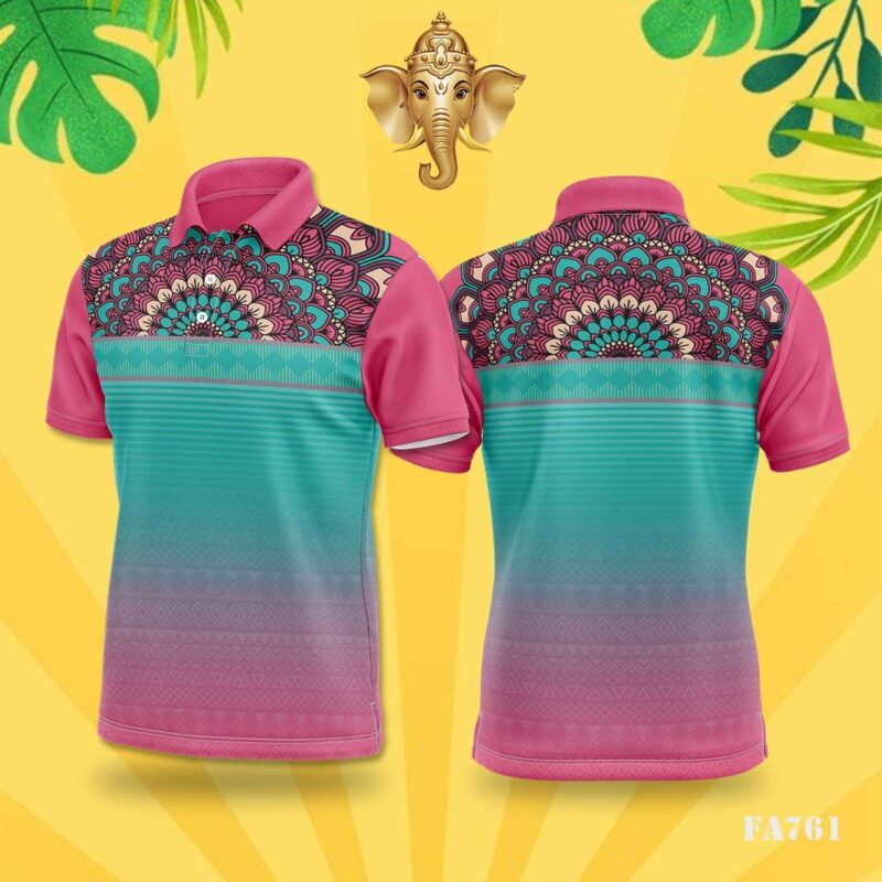 Pink & Teal Mandala Tribal Festival Jersey Design