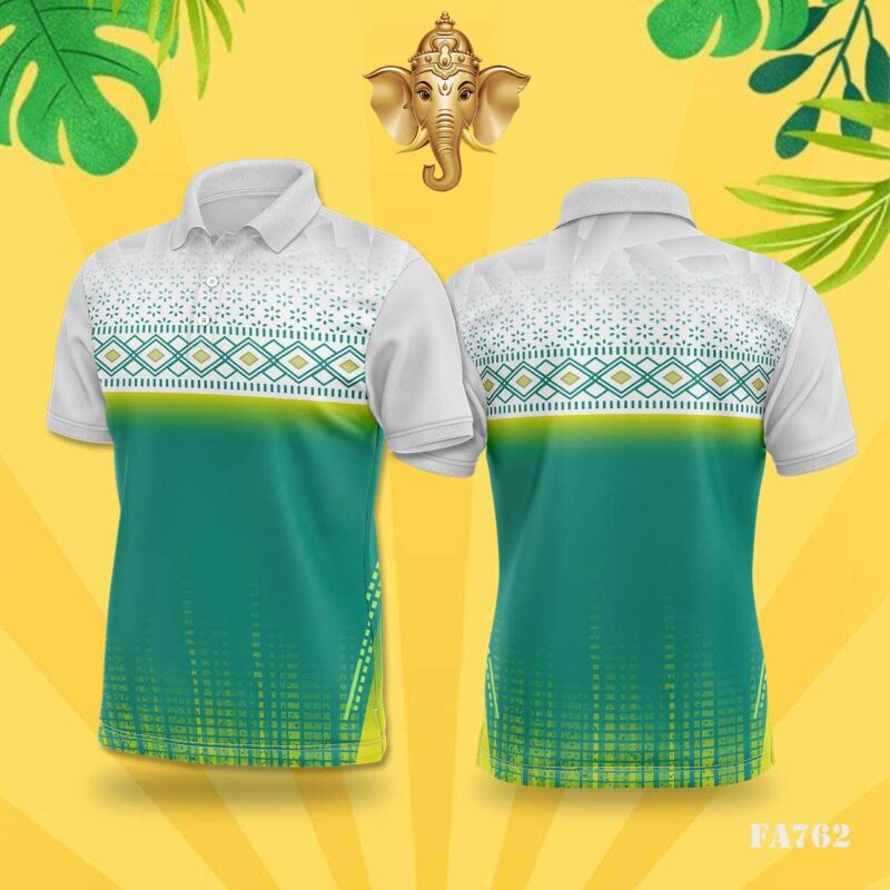 Green & Yellow Floral Diamond Festival Jersey Design