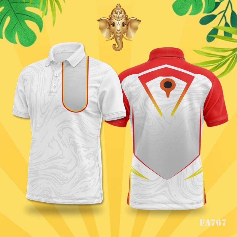 Grey & White Marbled Abstract Festival Jersey Design